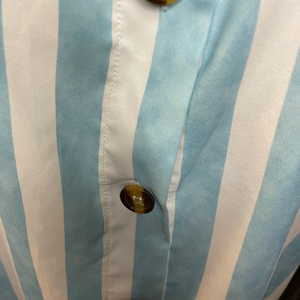 Blue & white stripe boutique tanks size L